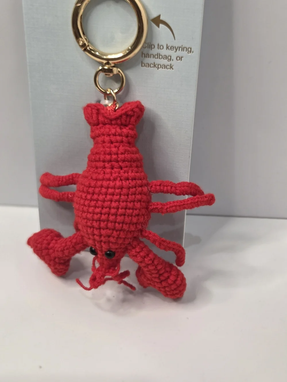 🦞▪️Piper K  ▪️Uk Exclusive Red Crochet Lobster Keychain